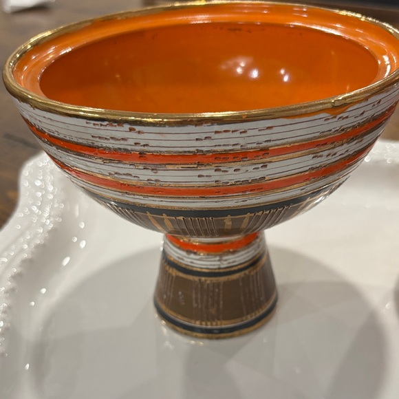 Vintage Bitossi Striped Pitcher and Bowl Set - Picture 6 of 11